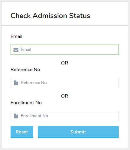 NIOS Admission Status Online