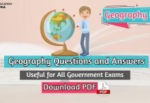 200+ Geography Questions PDF Useful for UPSC, SSC, Railway geography questions