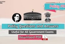 200+ Indian Polity Questions PDF Useful for Government Exams polity questions