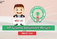 AP Grama Volunteer Result 2020 Check Merit List District Wise ap grama volunteer result merit list