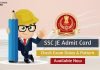 SSC JE Admit Card 2020 Direct Link To Download Here ssc je admit card
