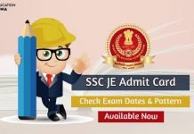 SSC JE Admit Card 2020 Direct Link To Download Here ssc je admit card
