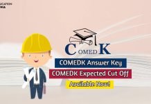COMEDK Answer Key 2021 Available, Check Now Expected Cut-off List comedk answer key