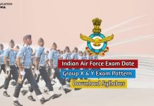 Indian Air Force Exam Date 2020 Group X and Group Y Exam Pattern indian air force exam date