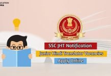 SSC JHT Notification 2020 Apply Online for Junior Hindi Translator Posts ssc jht notification