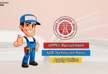 UPPCL Recruitment 2020 Available, Apply Online for 608 Technician Posts UPPCL Recruitment