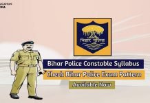 Bihar Police Constable Syllabus Check Latest Exam Pattern bihar police constable syllabus