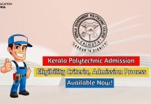 Kerala Polytechnic Admission 2020 Check Eligibility Criteria, Admission Process kerala polytechnic admission