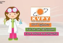 KVPY Syllabus For SA, SX, SB Stream Check Exam Pattern And Fellowship kvpy syllabus