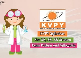 KVPY Syllabus For SA, SX, SB Stream Check Exam Pattern And Fellowship kvpy syllabus