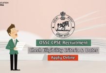 OSSC CPSE Recruitment 2020 Apply For 104 vacancies of SI, Station Officer, and Assistant Jailor ossc cpse recruitment