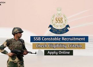 SSB Constable Recruitment 2020 Apply For 1541 Vacancies ssb constable recruitment