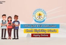 Chaudhary Ranbir Singh University Jind BEd Admission 2020 Check Details Chaudhary Ranbir Singh University Jind BEd Admission