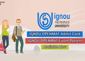 IGNOU OPENMAT Admit Card 2020 Download Hall Ticket and Guidelines ignou openmat admit card