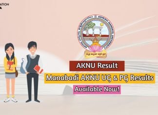 AKNU Result 2025 Check Manabadi AKNU UG and PG Results Here! aknu result