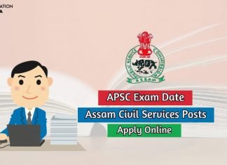 APSC Exam Date 2020 Apply Online For Assam Civil Services Posts apsc exam date