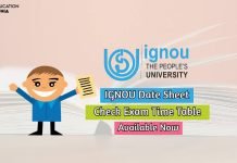 IGNOU Date Sheet 2020 Check Time Table Released ignou date sheet