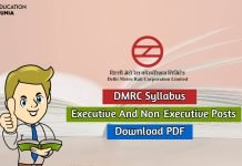 DMRC Syllabus 2020 Download Syllabus For DMRC Executive And Non-Executive Posts dmrc syllabus