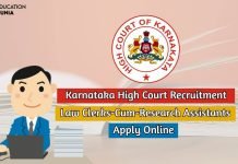Karnataka High Court Recruitment 2020 Apply For 33 Law Clerks-Cum-Research Assistants Vacancies karnataka high court recruitment