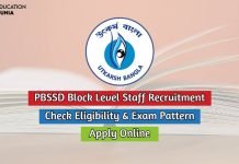 PBSSD Block Level Staff Recruitment 2020 Apply Online For 163 Vacancies pbssd block level staff recruitment