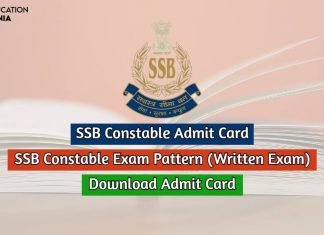 SSB Constable Admit Card 2020 Download Hall Ticket ssb constable admit card