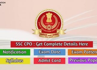 SSC CPO 2020 Notification, Exam Date, Exam Pattern, Syllabus, Cut-Off ssc cpo