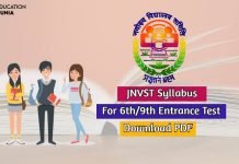 JNVST Syllabus 2022 Download PDF For 6th/9th Entrance Test jnvst syllabus