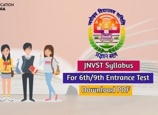 JNVST Syllabus 2022 Download PDF For 6th/9th Entrance Test jnvst syllabus