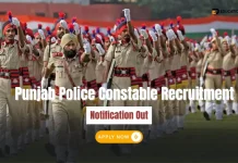 Punjab Police Constable Recruitment 2025 Notification Out Apply Online punjab police constable recruitment
